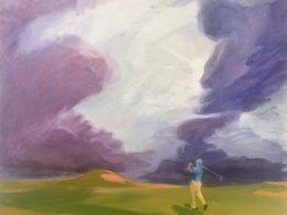 Golfer, 2015, 75x90 cm, oil on canvas